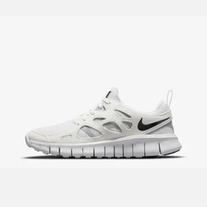Brand New Nike Free RUN 2 White Sneakers Lace up. Size 4Y - runs small unisex